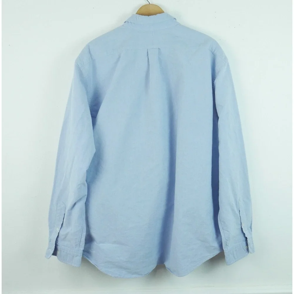 Polo Ralph Lauren XXXL Blue Button Down Shirt Oxford Flesh Pony Preppy Cotton